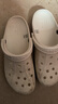 卡駱馳（CROCS）洞洞鞋貝雅卡駱班輕便耐磨一腳蹬休閑鞋|205089 白/深藍-126 44 (280mm) 曬單實(shí)拍圖