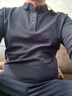 十如仕長(cháng)袖POLO衫男秋季商務(wù)休閑翻領(lǐng)上衣男裝 門(mén)店同款 P14-02 黑色 L 曬單實(shí)拍圖