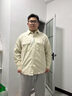優(yōu)衣庫男裝女裝燈芯絨工裝襯衫長(cháng)袖襯衣休閑復古480295 01 乳白色 L 曬單實(shí)拍圖
