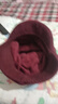 奇沛兒（QIPEIER）中老年帽子女冬季防寒保暖老人帽媽媽奶奶老太太加絨毛線(xiàn)圍巾套裝 酒紅色【加絨內里】 有彈性適合頭圍56-60cm 曬單實(shí)拍圖