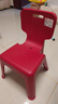 禧天龍加厚防滑耐磨家用餐椅休閑板圓凳大號換鞋凳子塑料凳靠背凳紅色 曬單實(shí)拍圖
