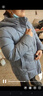 坦博爾羽絨服女中長(cháng)款帶帽寬松舒適保暖媽媽款外套510560D 顏錫藍 170  曬單實(shí)拍圖