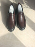 奧康（Aokang）男鞋套腳商務(wù)休閑皮鞋男士牛皮軟底一腳蹬皮鞋棕色42碼 曬單實(shí)拍圖