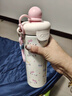 松冊學(xué)生保溫杯304不銹鋼男女高顏值吸管杯學(xué)水杯大容量喝水杯咖啡杯 升級316內底【粉色小貓+手提繩+杯刷】 600ml 曬單實(shí)拍圖
