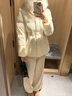 美力城【奚夢(mèng)瑤同款】羽絨服女款泡芙收腰短款加厚保暖鵝絨服外套女021 曬單實(shí)拍圖