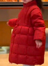 LUSON陳大豬女童紅色羽絨服冬裝2025新款小香風(fēng)洋氣兒童寶寶 曬單實(shí)拍圖