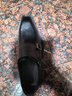 簡(jiǎn)·美惠固特異手工男士皮鞋歐美時(shí)尚商務(wù)正裝搭扣方頭復古孟克鞋僧侶鞋潮 黑色 39 曬單實(shí)拍圖