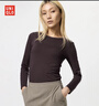 優(yōu)衣庫女裝HEATTECH圓領(lǐng)T恤/長(cháng)袖保暖衣內衣478938 38 深褐色 L 曬單實(shí)拍圖