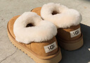 UGG秋季女士時(shí)尚舒適茸茸毛圈口平底休閑樂(lè )福鞋懶人毛毛鞋1119002 CHE | 栗色 40 曬單實(shí)拍圖