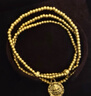 周大生黃金手鏈足金黃財神金珠三圈手串純金送女友送老婆生日新年禮物女 金重約7.2g 曬單實(shí)拍圖