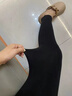 浪莎（LangSha）高腰收腹彩棉保暖褲女秋褲女內穿修身提臀顯瘦暖宮保暖打底褲女 黑色 均碼 適合【80-140斤】 曬單實(shí)拍圖