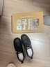 足力健老人鞋冬季加絨軟底單鞋媽媽鞋保暖鞋平底鞋休閑皮鞋 6326K黑色38 曬單實(shí)拍圖