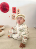 嬰蓓依新生嬰兒三層保暖哈衣秋冬季加厚連體衣 愜意午后 80cm 曬單實(shí)拍圖