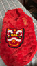 萌嘟星寵 寵物狗狗衣服貓咪小貓小狗泰迪比熊新年服飾拜年服 醒獅中國紅XL 曬單實(shí)拍圖