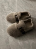 毛毛鞋女外穿加絨保暖豆豆鞋2025新款秋冬平底水貂毛絨鞋孕婦瓢鞋 卡其色 37 曬單實(shí)拍圖