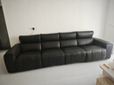 芝華仕頭等艙大黑牛多功能零靠墻真皮半青皮客廳電動(dòng)沙發(fā)黑色3.26M30682 曬單實(shí)拍圖