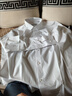 阿悠胖大碼竹纖維長(cháng)袖襯衫男休閑商務(wù)寬松彈力胖子大號免燙抗皺打底襯衣 曬單實(shí)拍圖
