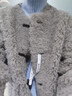 紅袖（hopeshow）復古文藝牛角扣皮草2025冬季新款女裝100%綿羊毛顆粒絨保暖短外套 云霧灰075 XS 曬單實(shí)拍圖