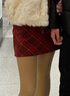 沂歆毛呢半身裙冬季裙子女短裙格子裙a字包臀高腰顯瘦百搭小個(gè)子2025 紅色格紋短裙 M 【建議體重約96-110斤】 曬單實(shí)拍圖