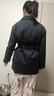 艾萊依陳都靈同款鵝絨服女士2025時(shí)尚工裝短款復古薄外套 日蝕藍L 曬單實(shí)拍圖