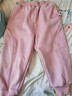阿米拉啊咪啦童裝加絨休閑運動(dòng)褲冬季新款男女童寶寶束腳一體絨長(cháng)褲 粉色 110 曬單實(shí)拍圖