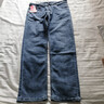 皮爾卡丹（pierre cardin）商務(wù)牛仔褲男春秋季潮流寬松直筒休閑褲子男裝高端長(cháng)褲 磨白藍 32 曬單實(shí)拍圖