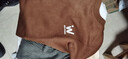 慈良有加絨款】長(cháng)袖t恤男春秋季新款潮流衛衣男韓版修身刺繡百搭上衣 棕色 L (105斤-125斤) 曬單實(shí)拍圖