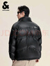 杰克·瓊斯（JACK&JONES）男裝25年秋冬季BSQ聯(lián)名PU羽絨服男士短款鴨絨服外套仿皮易打理 E43純黑色 第一批 M （175） 曬單實(shí)拍圖