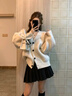 雪茜曼百褶裙女2025秋冬新款A字顯瘦小個(gè)子高腰毛呢包臀jk半身短裙 曬單實(shí)拍圖