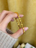 中國黃金（CHINA GOLD）黃金小方糖時(shí)尚手鏈足金轉運珠簡(jiǎn)約百搭手串新年禮物送女朋友老婆 足金小方糖手串【約2.05g】 曬單實(shí)拍圖