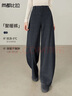 尚都比拉加絨保暖針織休閑褲女冬季松緊腰藏肉顯瘦鐮刀褲高級感氣質(zhì)長(cháng)褲 曬單實(shí)拍圖