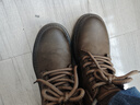 奧康（Aokang）馬丁靴秋冬戶(hù)外工裝男士增高耐磨靴子 煙灰咖    40    曬單實(shí)拍圖