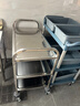 不銹鋼餐車(chē)加厚收碗車(chē)餐廳上菜車(chē)商用三層塑料移動(dòng)車(chē)雙層小推車(chē) 加厚雙層餐車(chē)靜音剎車(chē)輪 小號 曬單實(shí)拍圖