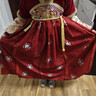 小豬班納（PEPCO）漢服女童冬中國風(fēng)古裝冬季拜年服唐裝女孩兒童古風(fēng)裙子 紅色 150 曬單實(shí)拍圖