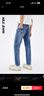 ABLE JEANS【大V褲】新款彈力復古直筒褲破洞洗水牛仔褲男裝休閑潮流百搭 水洗古靛藍 32 /32（75-80kg） 曬單實(shí)拍圖