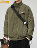JEEP吉普外套男士棉服秋冬季保暖休閑夾克男士工裝棉衣服 軍綠 L 曬單實(shí)拍圖