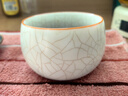 金鑲玉茶杯主人杯功夫茶具陶瓷汝窯開(kāi)片送禮高檔 白汝羅漢養成杯 曬單實(shí)拍圖