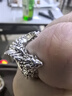 韓萊緹（HANLAITI）權游龍之家族原創(chuàng  )龍戒指手工歐美復古小眾食指環(huán)霸氣個(gè)性配飾男士 銀色  A21-108 曬單實(shí)拍圖
