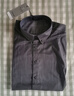 羅蒙（ROMON）長(cháng)袖襯衫男秋冬季商務(wù)襯衣男士休閑修身打底衫外套 灰色 2XL 曬單實(shí)拍圖
