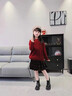 NICKYBABY女童半身裙秋冬毛呢短裙兒童2026新款紅色年服裙子大童格子百褶裙 6155黑色絲絨蛋糕裙 160 cm 曬單實(shí)拍圖