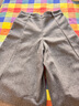 啄木鳥(niǎo)媽媽裝毛呢褲裙高腰a字裙褲呢子九分闊腿褲秋冬加厚闊腿褲裙 灰色 XL 115-125斤 曬單實(shí)拍圖