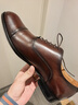 特呂弗（Truffaut）手工擦色牛津鞋商務(wù)正裝復古西裝皮鞋英倫復古男士皮鞋 棕咖色皮底 B61 43 /8.5碼 曬單實(shí)拍圖