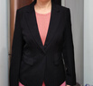 瑧鳥(niǎo) 春秋款職業(yè)小西裝外套女士修身大學(xué)生面試正裝工作服上衣單件683 黑色-西服單件 L （建議98-110斤） 曬單實(shí)拍圖