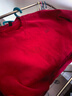 京東京造【雙旦紅品】加絨衛衣男冬季新款加厚發(fā)熱寬松情侶T恤 深紅 L 曬單實(shí)拍圖