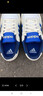 adidas ENTRAP美式校園風(fēng)運動(dòng)少年感復古籃球風(fēng)板鞋男女阿迪達斯 白/藍   42 曬單實(shí)拍圖