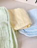 全棉時(shí)代嬰兒口水巾兒童水洗紗布面巾洗臉小毛巾 禮盒3條裝 黃藍綠25×50cm 曬單實(shí)拍圖