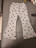 LUSON小O寶Okids童裝 寶寶微喇叭褲女波點(diǎn)2025秋季新款女童加絨長(cháng)褲 曬單實(shí)拍圖