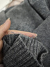 100%羊毛衫女26新款圓領(lǐng)氣質(zhì)百搭寬松毛衣純色無(wú)縫一體針織衫 中灰 XL 曬單實(shí)拍圖