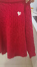 左西男童紅色毛衣兒童加厚針織衫2025新款男孩新年服冬裝 紅色 160 曬單實(shí)拍圖