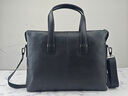 Cohnim kevin奢侈品頭層牛皮男士公文包手提電腦文件單肩斜跨包送男友生日禮物 c01884黑色【熱賣(mài)爆款】 大包 曬單實(shí)拍圖